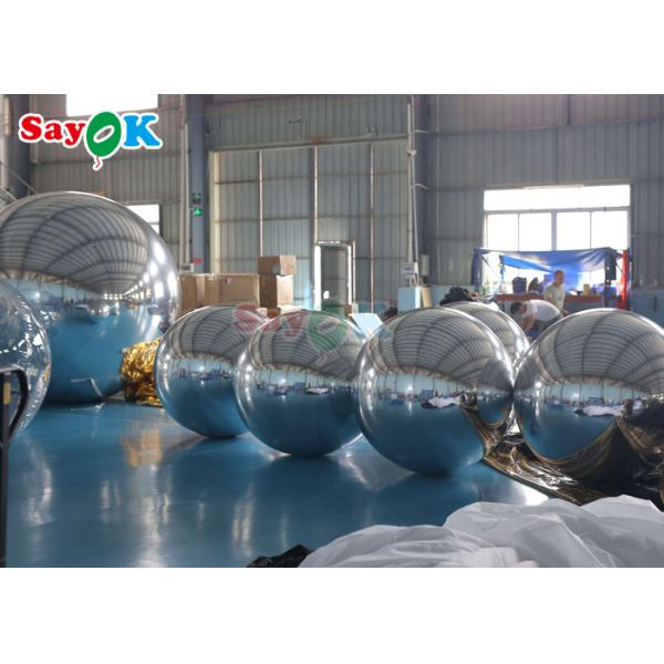 Disco Shinny Inflatable Mirror Ball Large Event Decoration PVC Floating Sphere Mirror Balloon