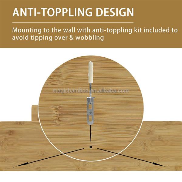 Kitchen Freestanding Bamboo Corner Cabinet Storage With Microwave Stand And Shelves