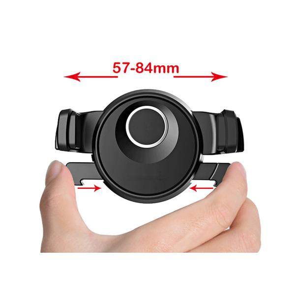 Mini Black Adjustable Phone Holder 360 Degree Mechanical Era Car Mount 70g
