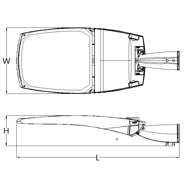 Die Casting Aluminium Outdoor LED Street Lights Smart Urban Lighting 250W