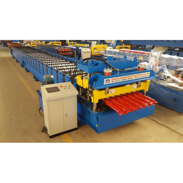 Steel Step Tile Making Machinery / Glazed Tile Cold Rolled Forming Machine