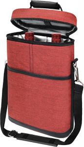 China 2 Bottle Wine Carrier Tote, Insulated Leakproof Wine Cooler Bag, Wine Travel Bag For Picnic BYOB Beach, Portable on sale