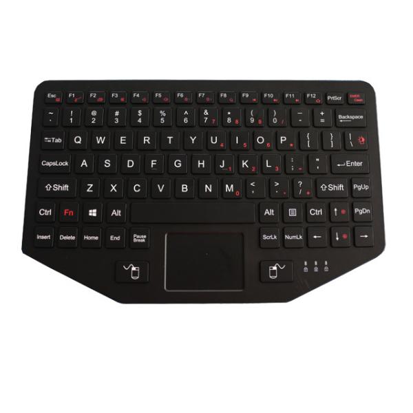 Industrial Ruggedized Vehicle Keyboard IP65 USB PS2 Interface With Touchpad Fn