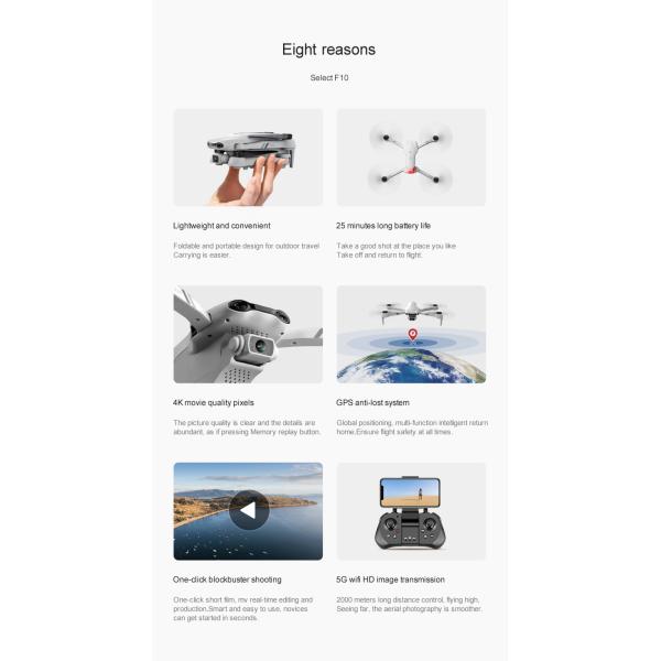 Profesional GPS Battery Powered Drones With Hd 4k Cameras 5G WiFi Fpv Drones