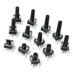 6x6 Series Tact Switch 4 Pin SPST Push Button Normally Open Tact Switch