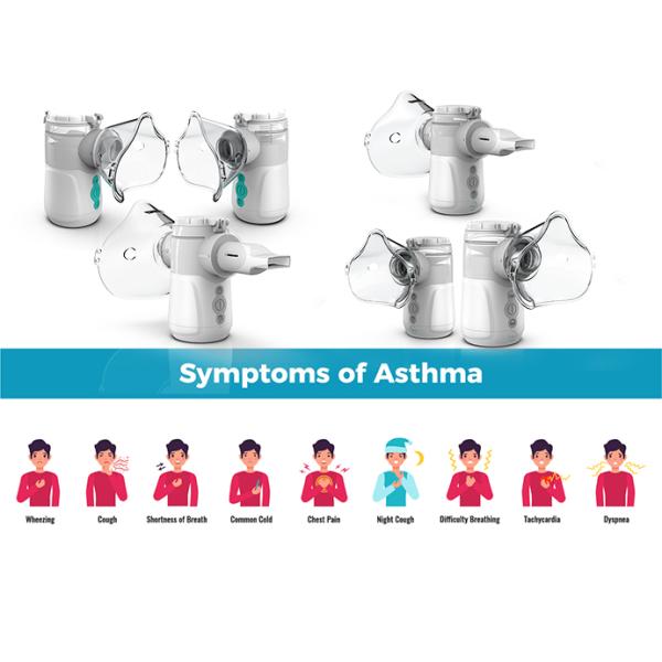 Medical Asthma Inhaler Nebulizer Cough Cold USB 3.0μM 40dB Mini Portable Nebulizer