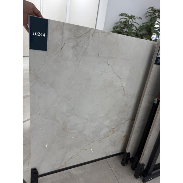 Antibacterial Beige 1mx1m Indoor Floor Polished Glazed Porcelain Tile For Kitchen and Office