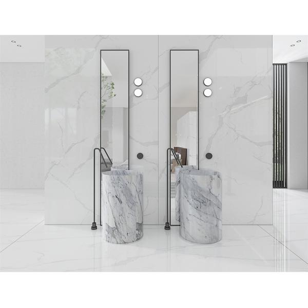 White Carrara Polished Sintered Stone Slab 1420x2700mm