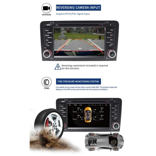 Android 7.1 Audi In Car Stereo Dvd Player 3g Wifi BT AM FM Supported