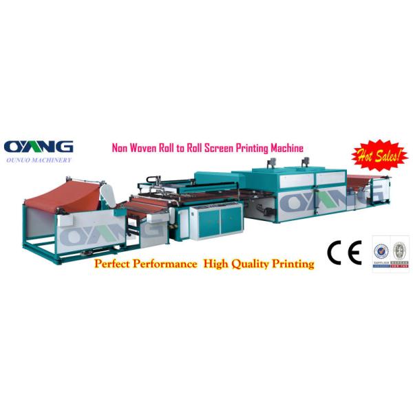 Automatic roll to roll Non Woven Screen Printing Machine drying - collecting
