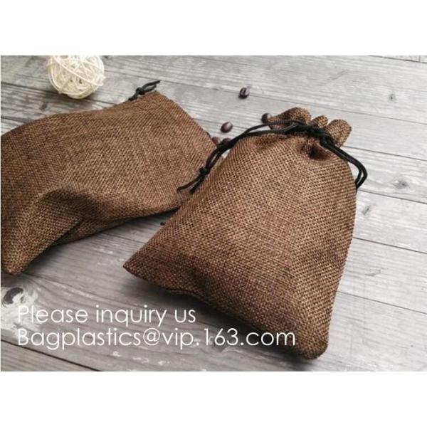 Drawstring Burlap Jute Sacks Jewelry Candy Pouch Christmas Wedding Party Favor Gift Bags,Natural Jute Drawstring package 9