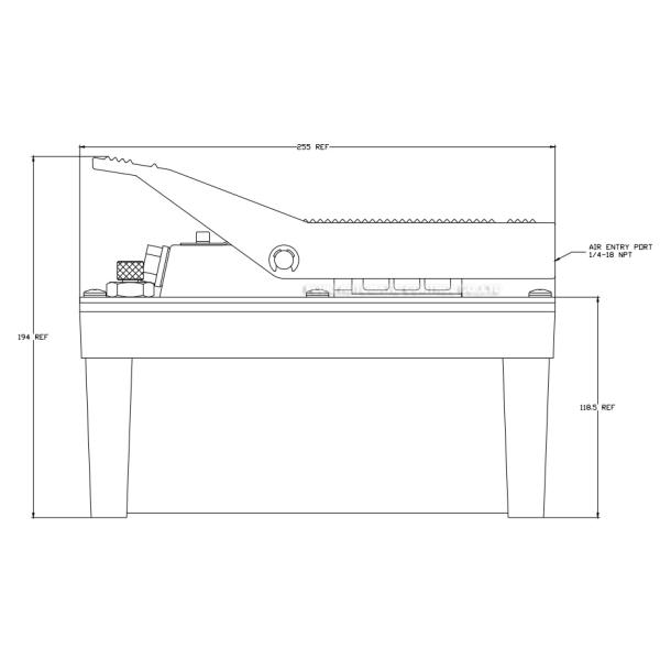 3.2L Reservoir 10000PSI Operating Pressure Portable Air Hydraulic Pump 3/8-18NPT Single Acting