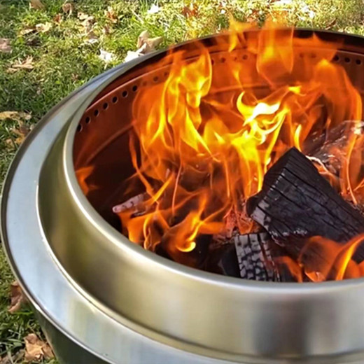 18 Inch Stainless Steel Outdoor Smokeless Stove 13 Inch Backyard Fire Pit