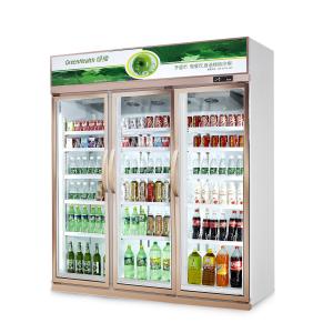 Wholesale Three Glass Door Commercial Beverage Cooler With 5 Layers Shelves / Wine Beverage Chiller from china suppliers
