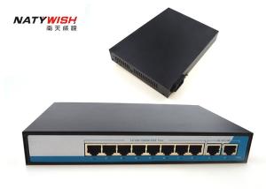 China Black Color 8 Port POE Ethernet Switch , POE Powered Switch For Monitoring Camera on sale