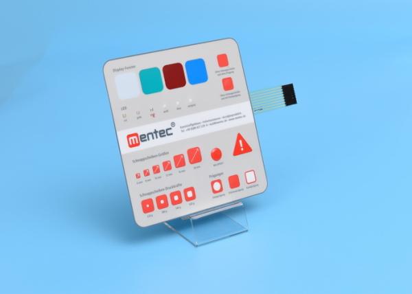 Quality Flexible Keys Membrane Switch Panel Embossing Tactile Button With Led for sale