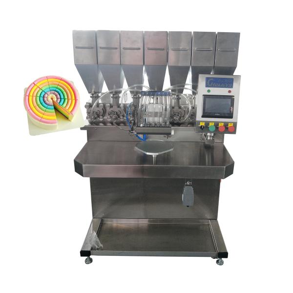 Quality Layer Rainbow Mousse Cake Production Line Mold Filling 2.8KW 400KG for sale