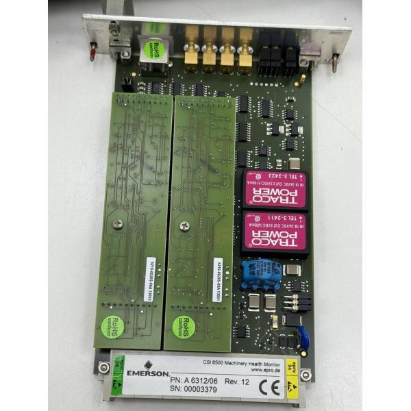 Emerson EPRO CSI 6500 A6312/06 Dual Channel Speed / Key Monitor