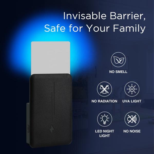 JZ White Harmless Fly Catcher Insect Killing Anti Mosquito Lamp UV Attraction Mosquito Repellent Sticker Lamp for Indoor Bedroom