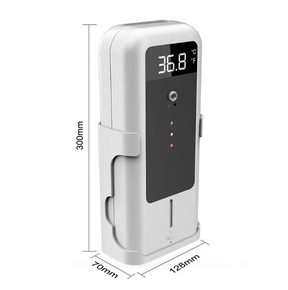 2 in 1 Disinfection Temperature Measure Infrared Thermometer Automatic Sanitizer