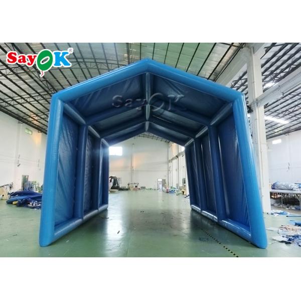 Inflatable Frame Tent Blue Oxford Cloth Outside Inflatable Decontamination Tent Disinfection Channel Sanitizing Station
