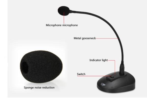 Quality Wired Desktop Portable Microphone System For Large Speeches And Business Training for sale