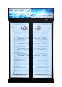 China Air Cooling Glass Door Freezer / Ice Cream Refrigerator With RoHS Black on sale