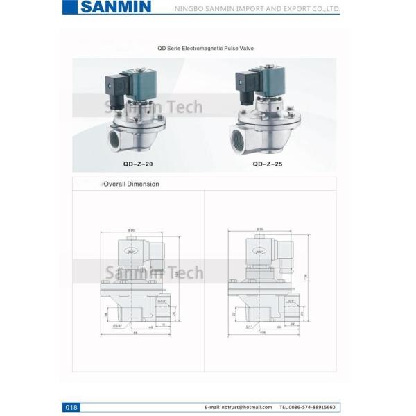 Double Diaphragm Pulse Valve Pulse Jet Solenoid Valve 24VDC / 110VAC SBFEC Type