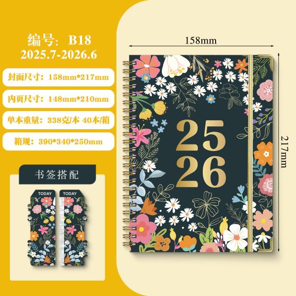 Pastel Color Scheme And High Durability Spiral Hardcover Notebook For Standard Business Needs