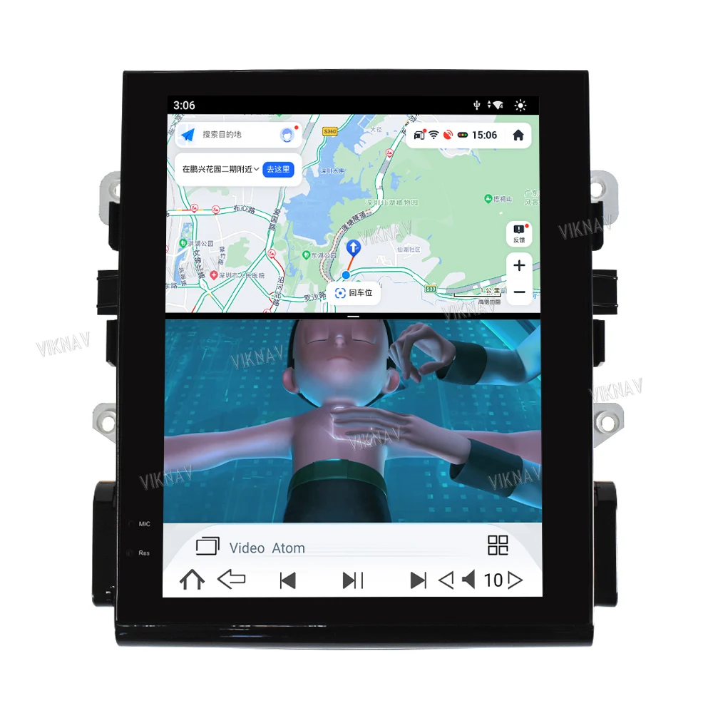 Viknav Car Radio For Porsche Macan (2010-2015) 10.4 inch Auto Vertical Screen Carplay GPS Navigation Multimedia Player