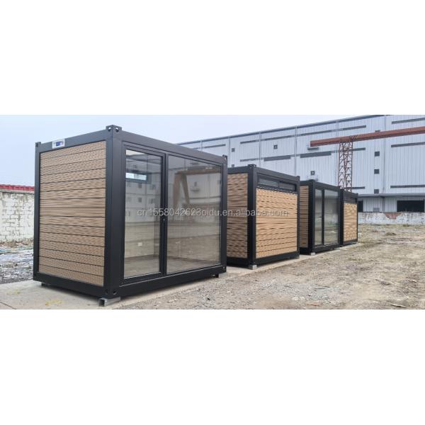 Customized Color Prefabricated Mobile Office Living Store Container Home Office Containers 10ft with Steel Material