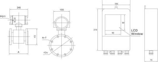 Sewage Pipeline Cement Slurry Flowmeter Electromagnetic Flowmeter With Sand