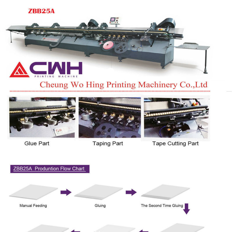 professional Memo Pad Glue Binding Machine For Wrapping The Flat Bookback