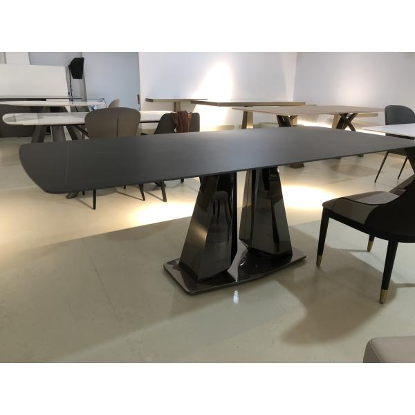 Luxury Marble Household Long Dining Table Stainless Steel High-end Dining Table, Customized 6,8-person Dining Table and Chairs