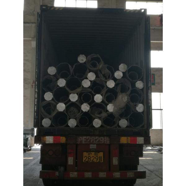 Galvanized 25M 69kv Power Distribution Pole / Electrical Power Transmission