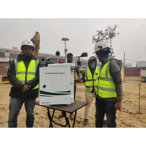 ES80A-A6 4G Industrial O3 Gas AQMS pm2.5 pm10 TSP Weather station Air Quality Monitoring System