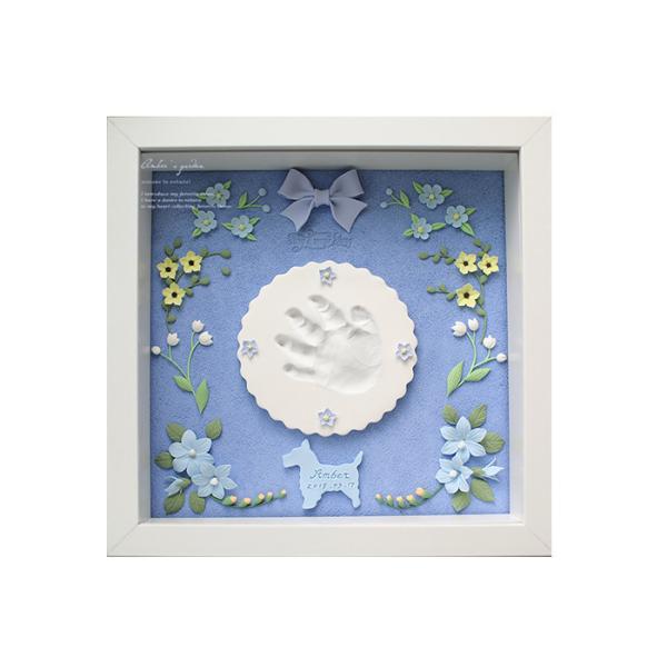 Handmade Newborn Childrens Memory Box , Custom Hand And Footprint Photo Frame