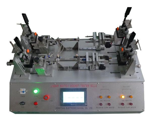 Quality PLC Control Linear Switch Tester Pneumatic Plug Socket Test Equipment IEC61058.1 / IEC60884 for sale