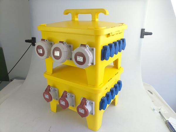 Quality PE Electrical Distribution Box With Industrial Plugs Sockets Stable Structure for sale