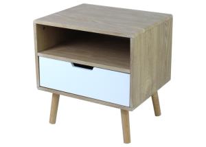 40cm Depth 50cm Length Wood Bedside Table With Drawer