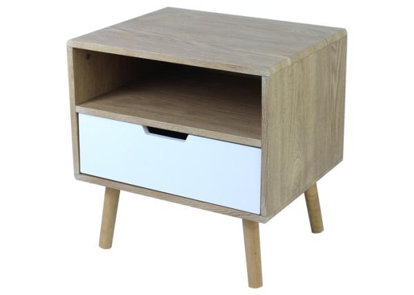 Quality 40cm Depth 50cm Length Wood Bedside Table With Drawer for sale