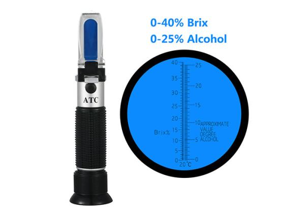 Quality Specific Gravity Hand Held Sugar Refractometer Veterinary Use Temperature Compensation for sale