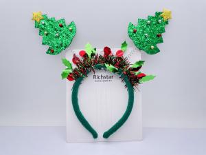 China Portable Party Christmas Tree Hairband , Multiscene Cute Christmas Headbands on sale