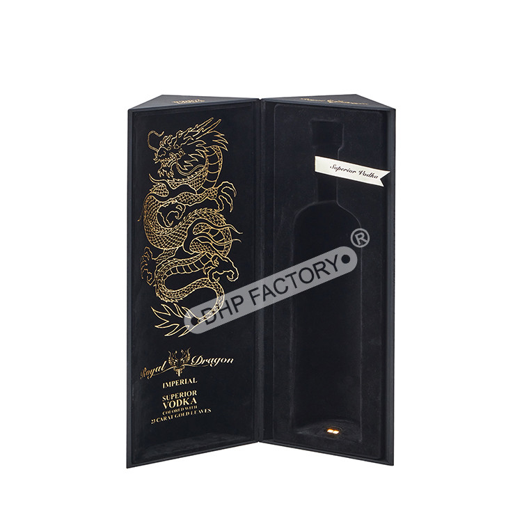Wholesale Dragon Engraved Wine Packaging Box With Velvet Flocking Insert from china suppliers