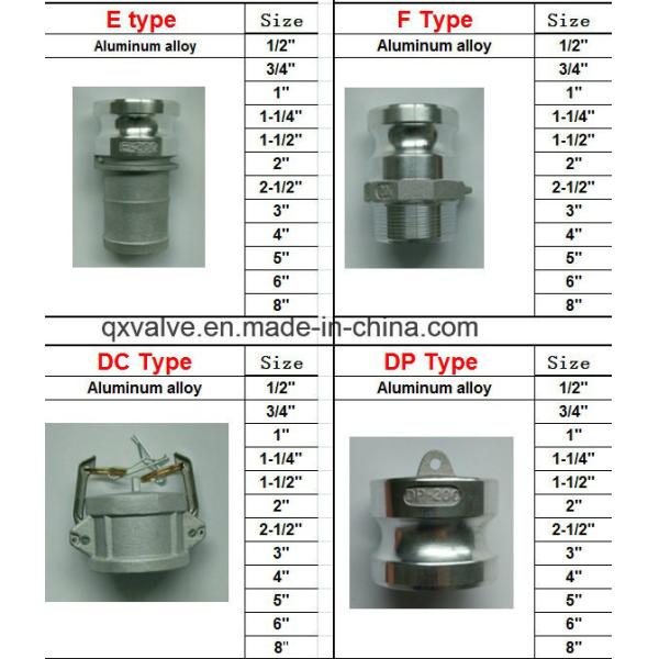 Camlock Coupling Hose Pipe Fittings (Aluminum, brass, stainless steel 316/304, Nylon &amp; PP)