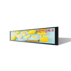 China 16.3 - 43.9 Stretched Bar LCD Display Multi-Language LCD Shelf Screen Digital Signage on sale