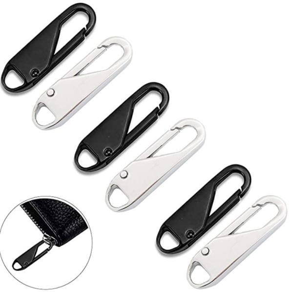 Quality Zinc Alloy Backpack Luggage Zipper Pulls Tabs Fadeless Durable for sale