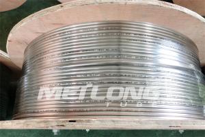 China 100% Eddy Current Tested Encapsulated Control Line With Ferrule Fittings SS Hydraulic Tubing on sale