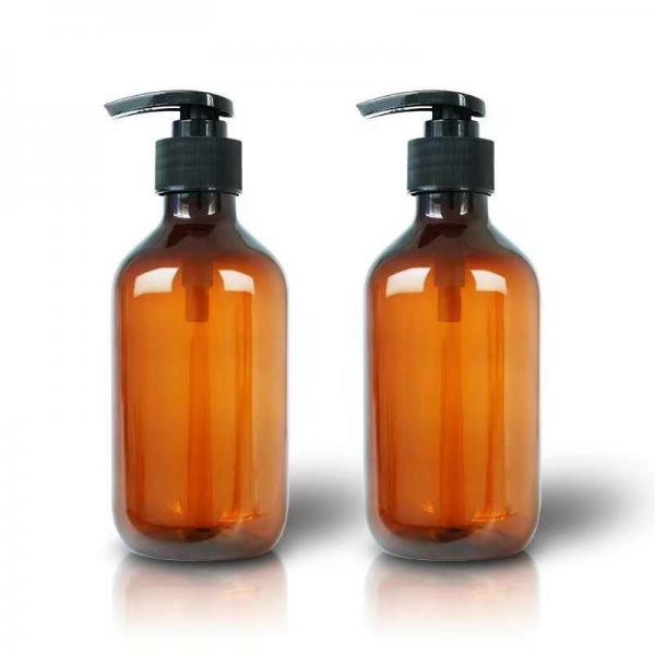 Quality Lightweight Cosmetic Lotion Bottles / Shampoo Amber Cosmetic Bottles 10fl.oz 300ml for sale