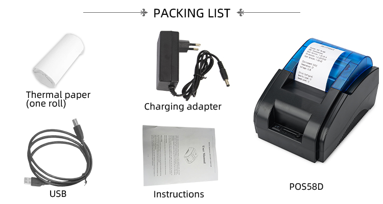 Maximum Roll Diameter 50mm Customization Wireless 9v Thermal Airless Font Printer
